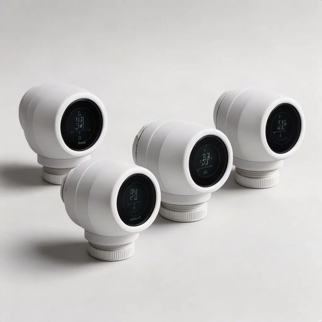 Quatre têtes thermostatiques connectées Duo Pack
